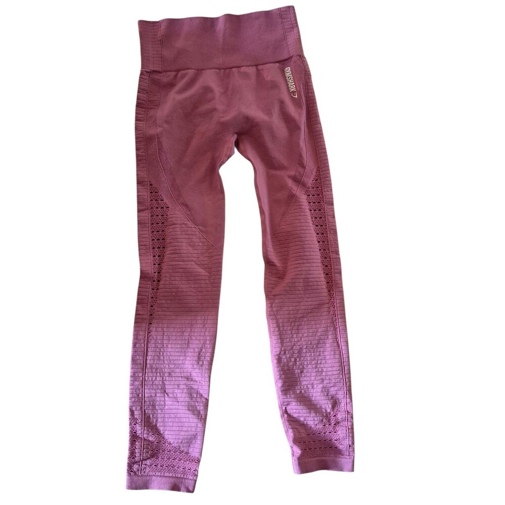 Gymshark Energy Seamless Laser Cut Leggings Mauve Pink Women’s Sz M